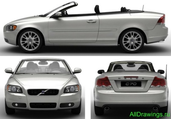 Volvos C70 (2009) (Volvo C70 (2009)) are drawings of the car